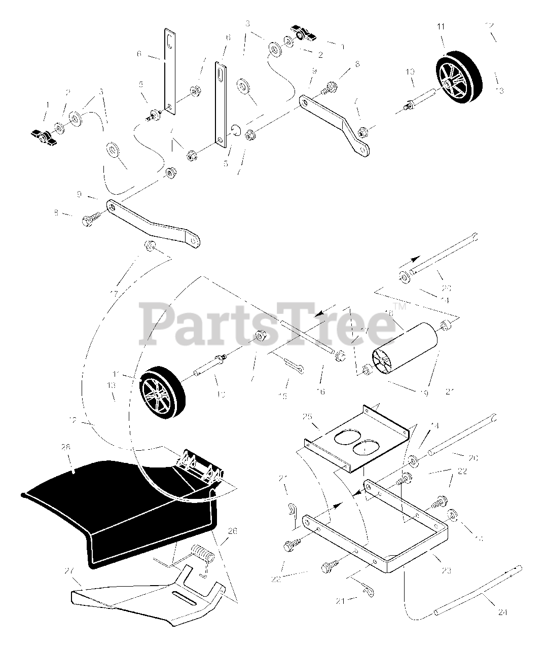 Murray 46102x6a Murray Ultra 46 Lawn Tractor 1999 Mower Housing Suspension Parts Lookup