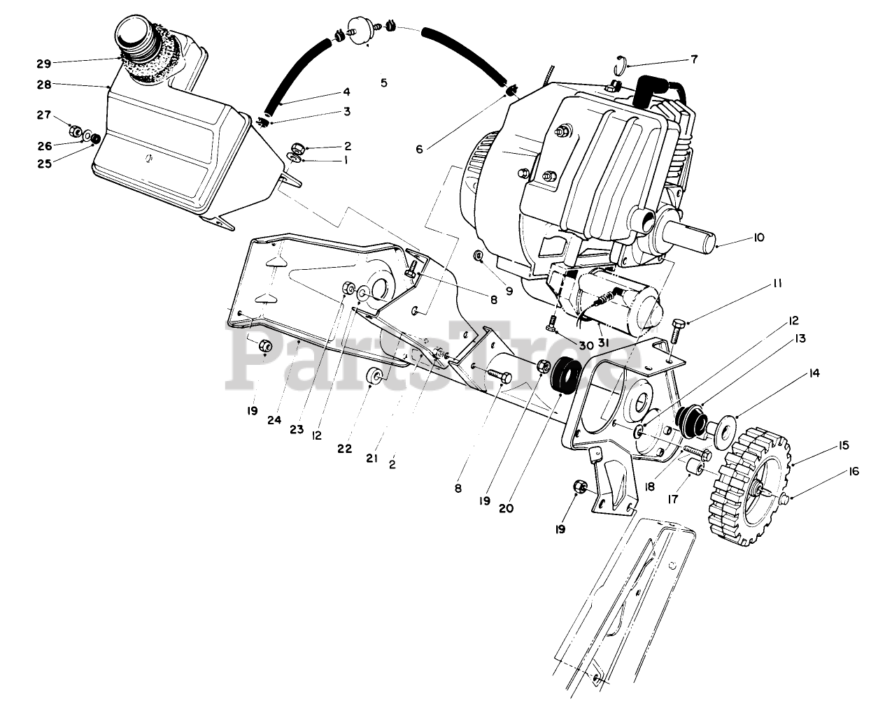 Toro 38180 C (CCR 2000) - Toro Snow Thrower (SN: 009000001 - 009999999 ...