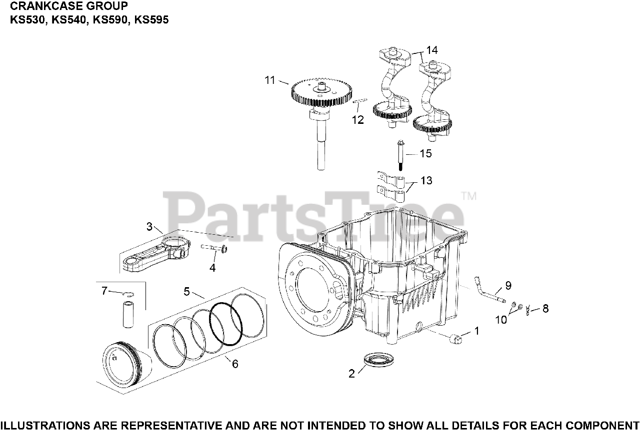 Kohler KS5403011 Kohler 5400 Series Engine, Made for MTD, 18hp, 13
