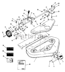 Wheel horse 42 discount rear discharge deck