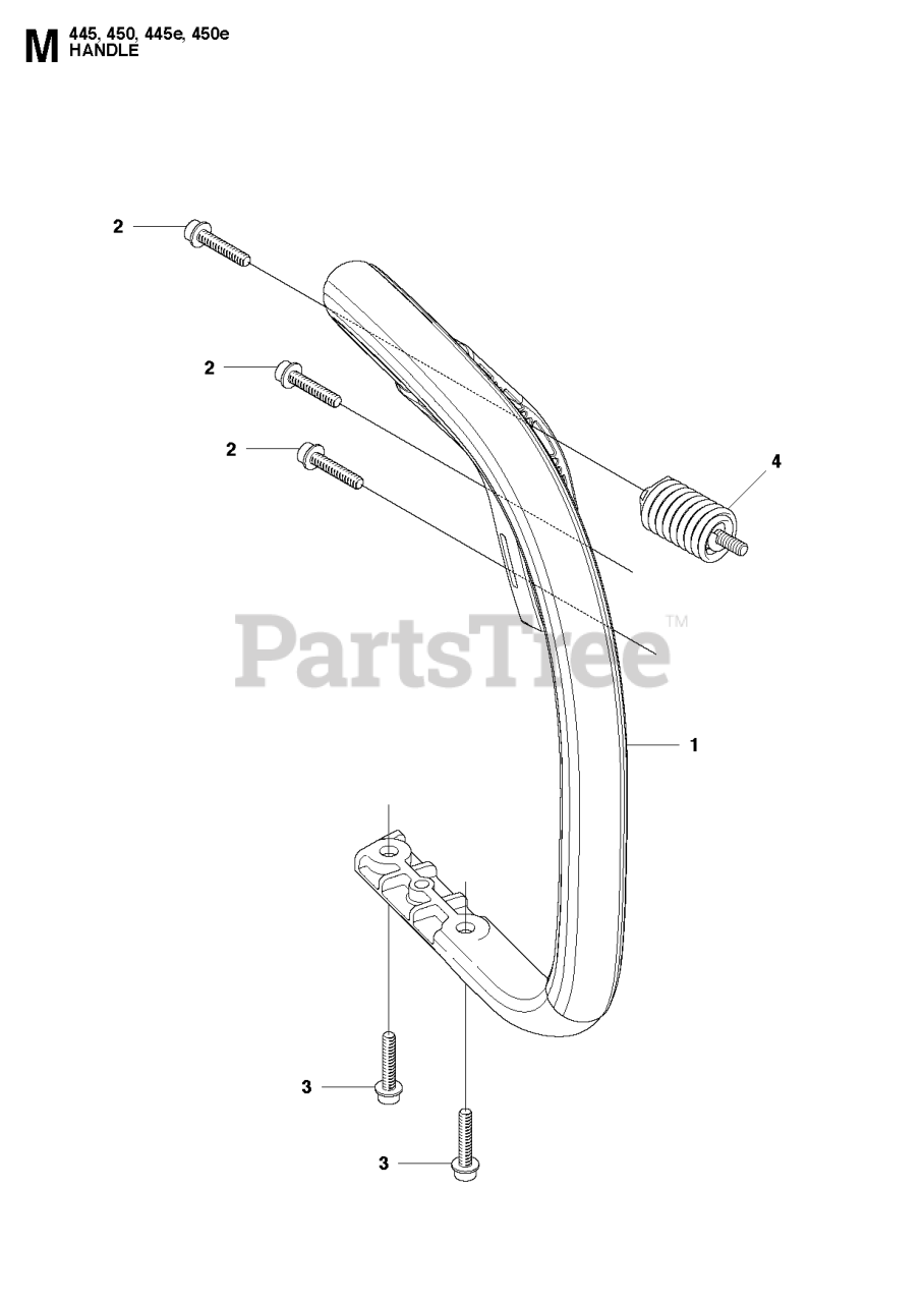 Husqvarna 450 Husqvarna Chainsaw Sn 20103600001 20113600000 Handle Parts Lookup With 2161