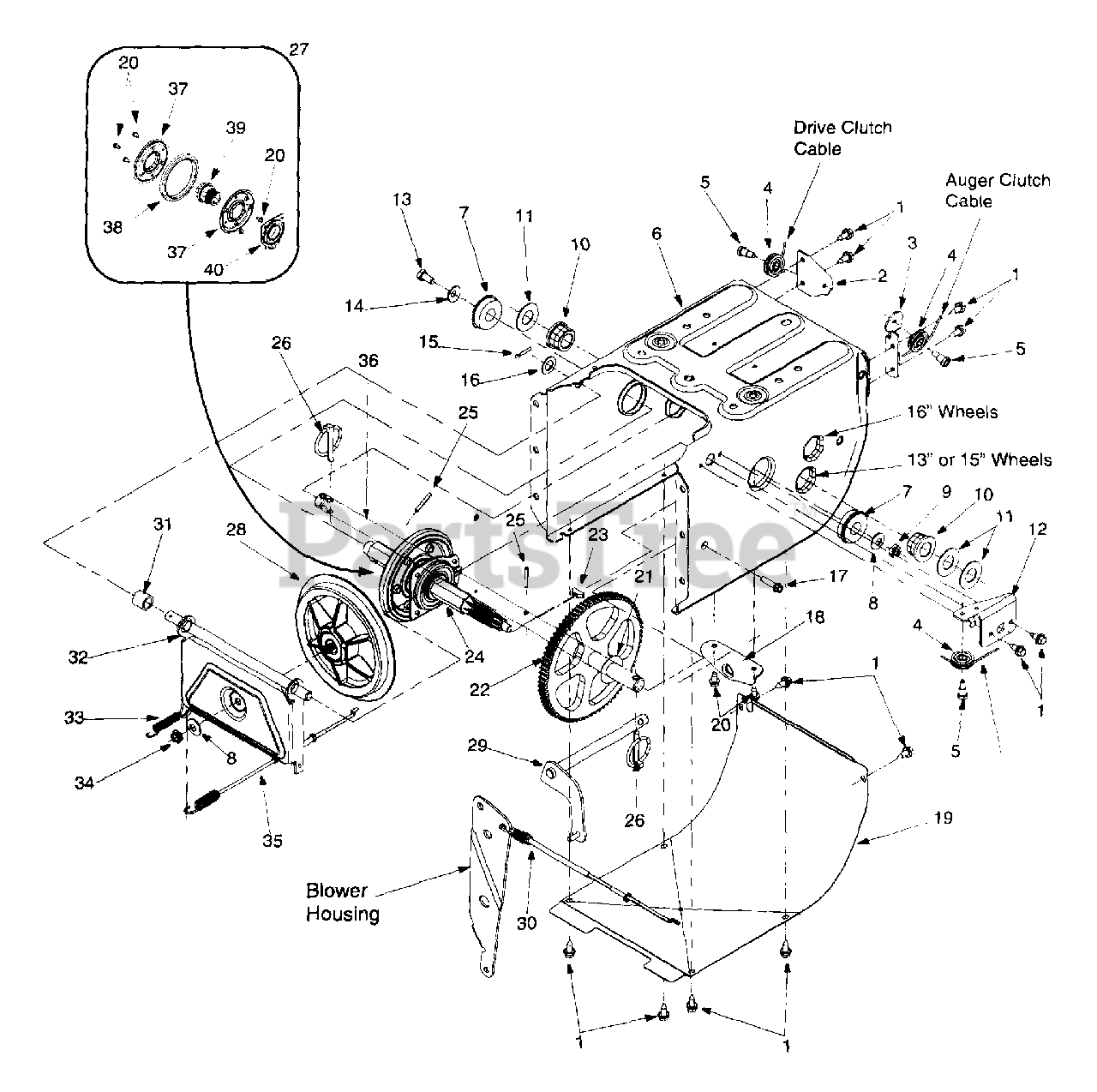 Yard Machines 31A615D118 Yard Machines Snow Thrower (1999) (Sam's