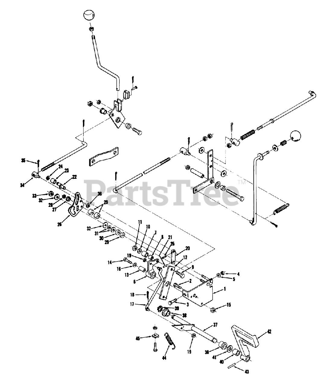 Toro 71-16OS01 (D-160) - Toro Lawn Tractor (1977) BRAKE AND MOTION ...