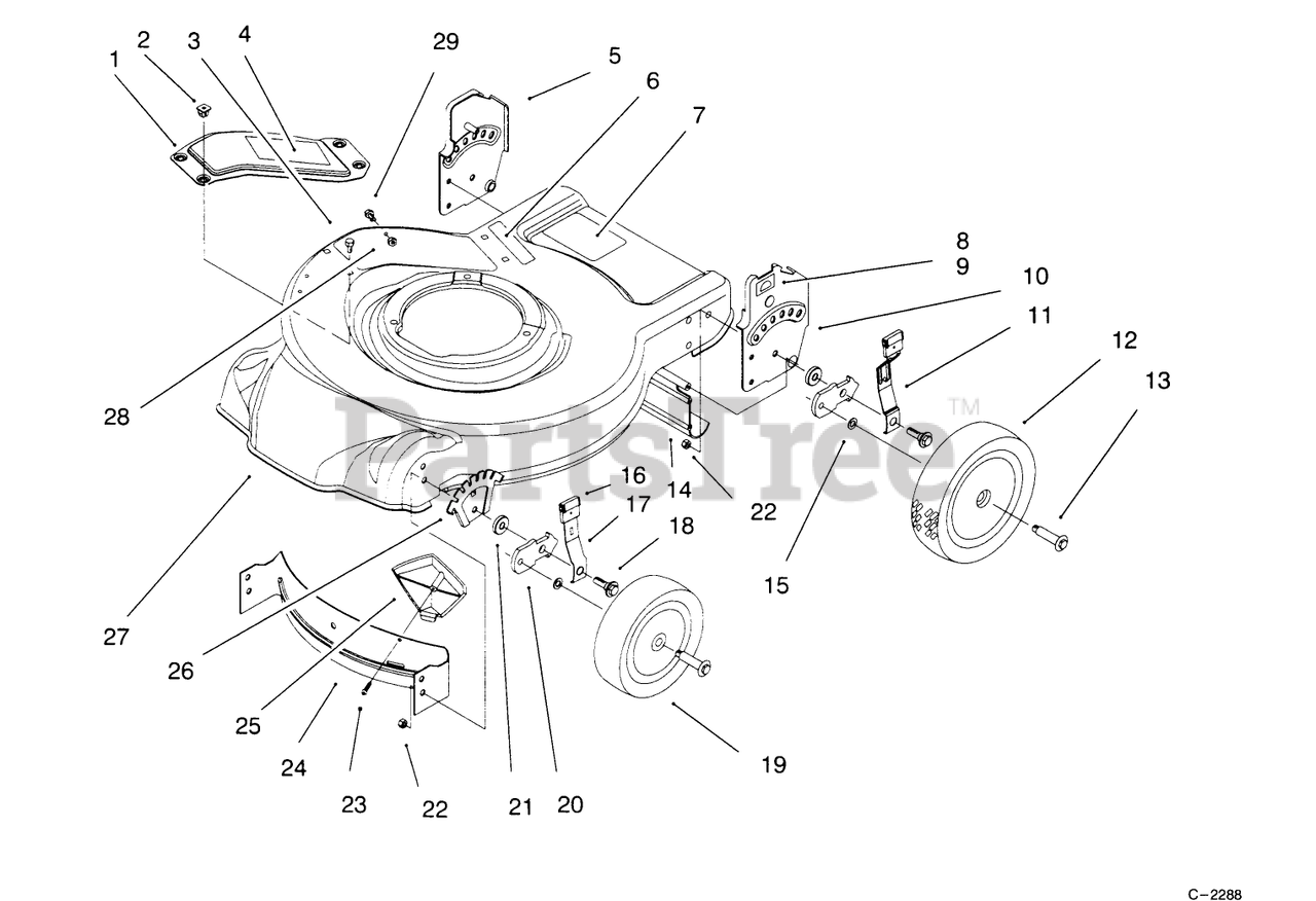 Toro 20443 - Toro Walk-Behind Mower (SN: 059000001 - 059999999) (1995 ...