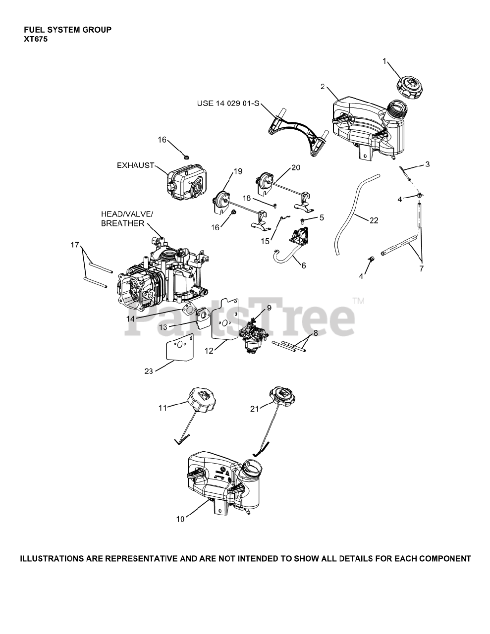 Kohler XT675-2037 - Kohler XT Series Engine, Made for Husqvarna, 6.75 ...