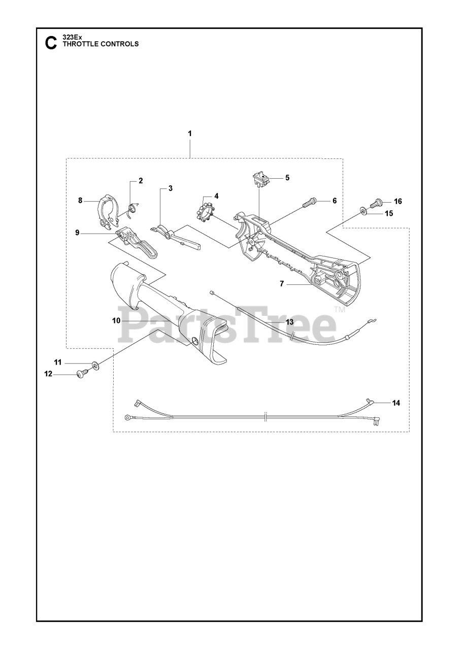 Husqvarna 323 Ex Husqvarna Handheld Edger Throttle Controls 2 Parts Lookup With Diagrams