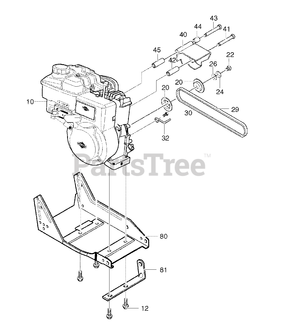 Husqvarna LE389 (EH4000x37NB) Husqvarna Edger (2007) Engine Mount