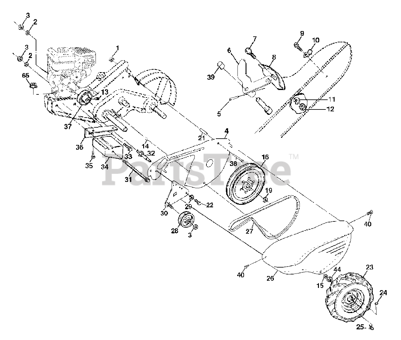 Craftsman 917.296250 (954329172) Craftsman 500RTTA Series RearTine