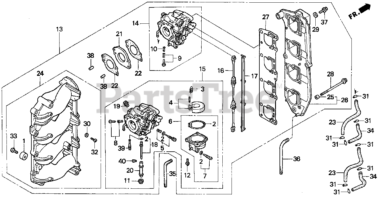 Запчасти honda bf90