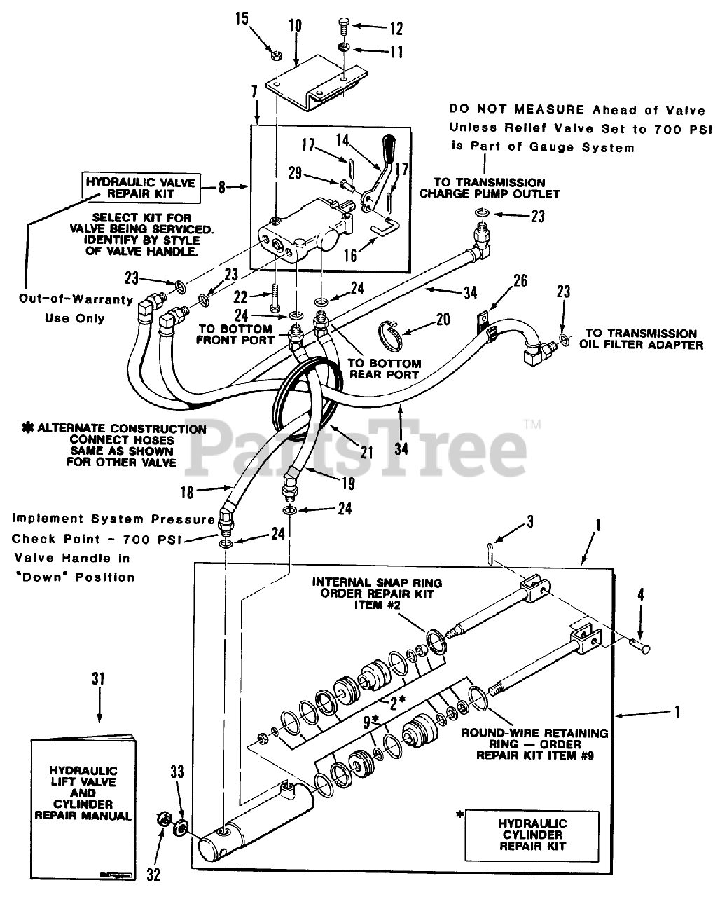 Toro 31-12K801 (312-8) - Toro Garden Tractor (1990) Hydrostatic System ...