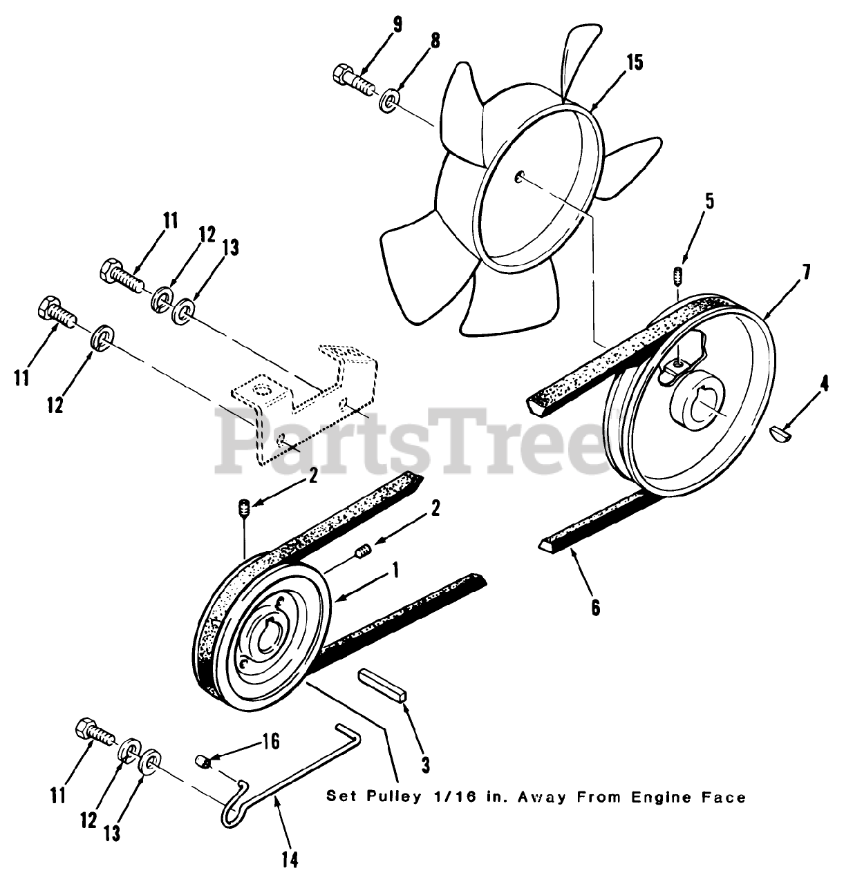 Toro 21-10K804 (310-8) - Toro Garden Tractor (1987) DRIVE BELT AND