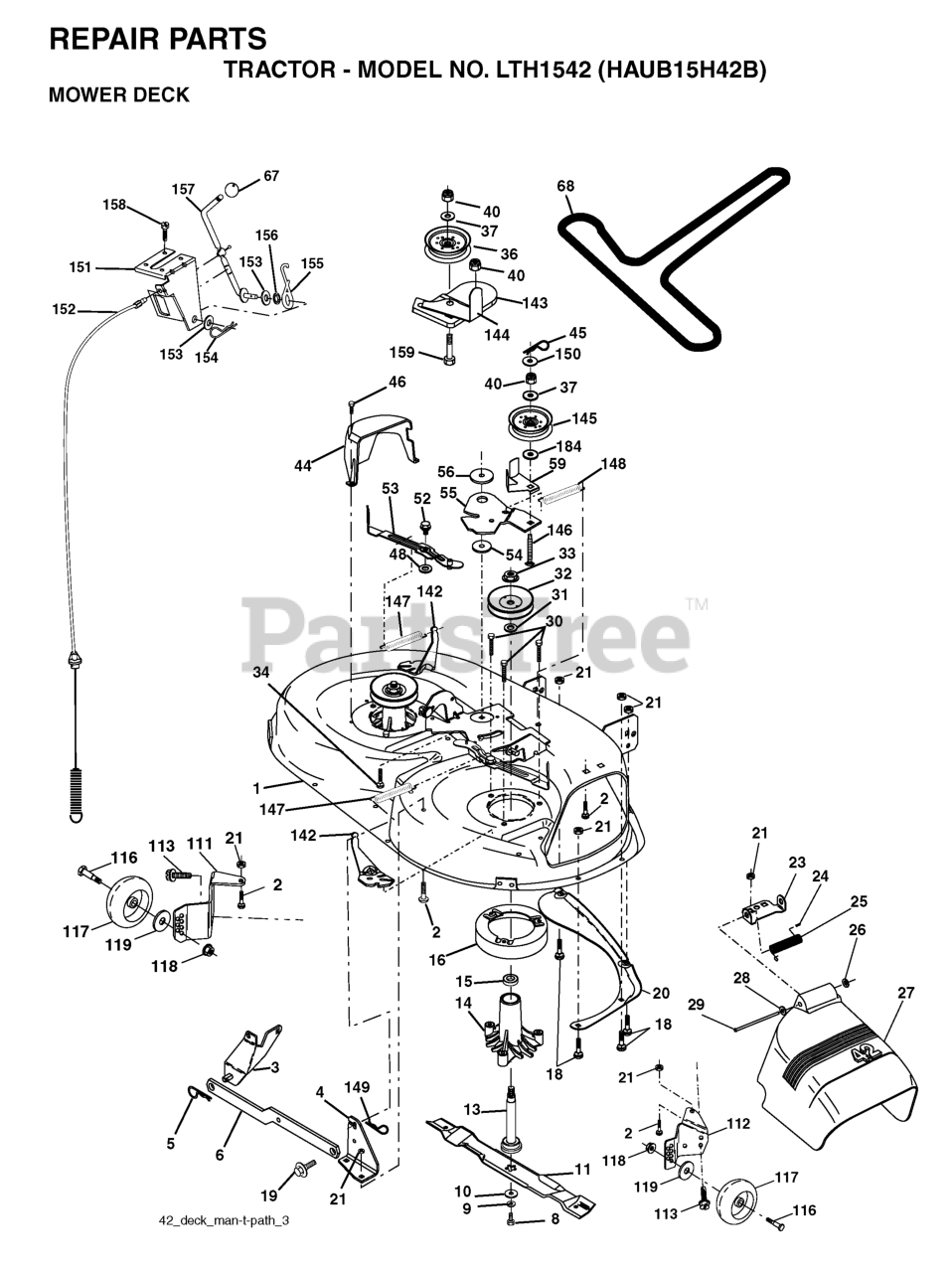 Husqvarna LTH 1542 (954170086-B) - Husqvarna 42