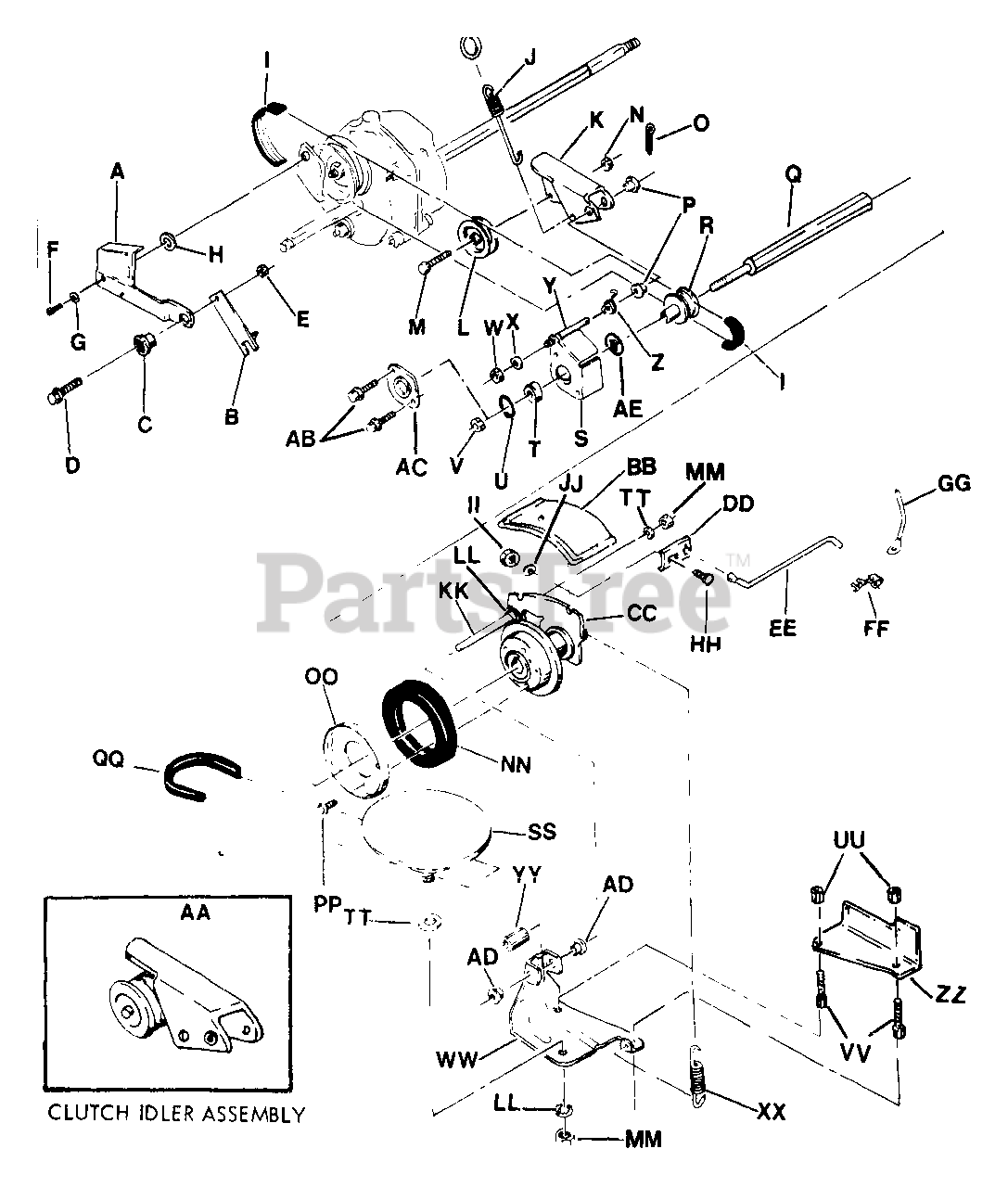 Snapper 21500pc Snapper 21 Walk Behind Mower 5hp Drive System Parts Lookup With Diagrams