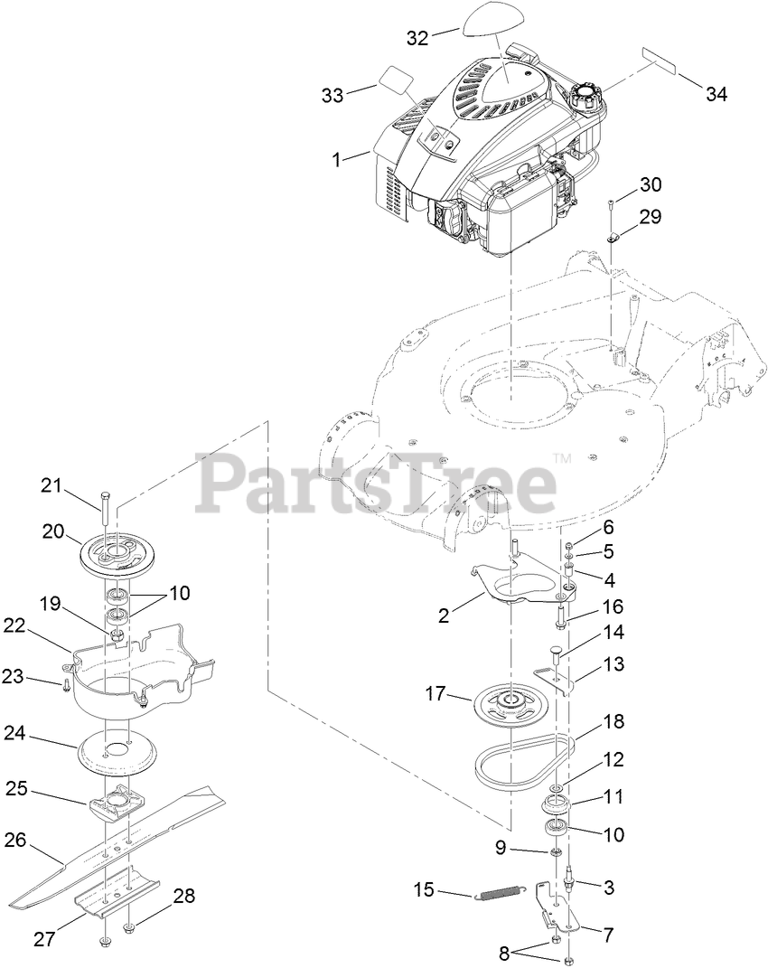 Toro 20383 - Toro Super Recycler Walk-Behind Mower (SN: 314000001 ...