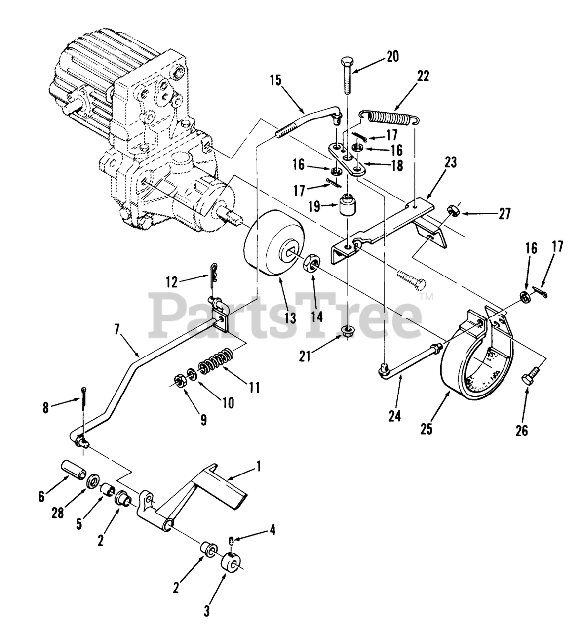 Toro 81-14K801 (C-141) - Toro Lawn Tractor (1978) Clutch, Brake And ...