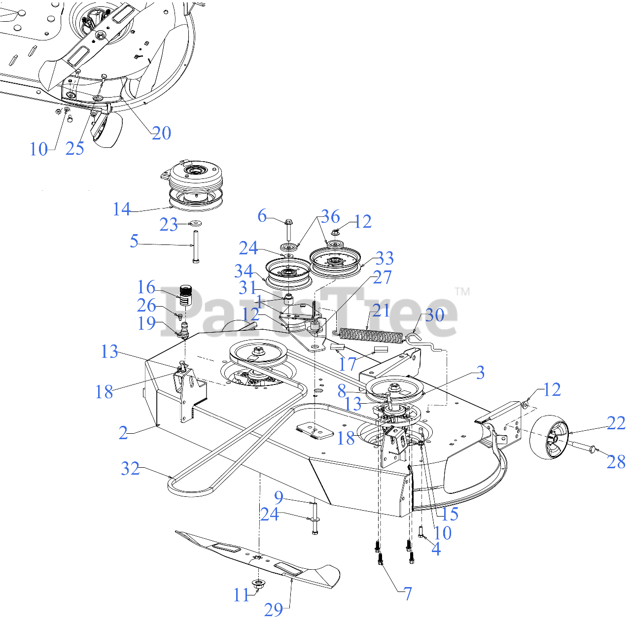 Cub cadet zt1 46 blades hot sale