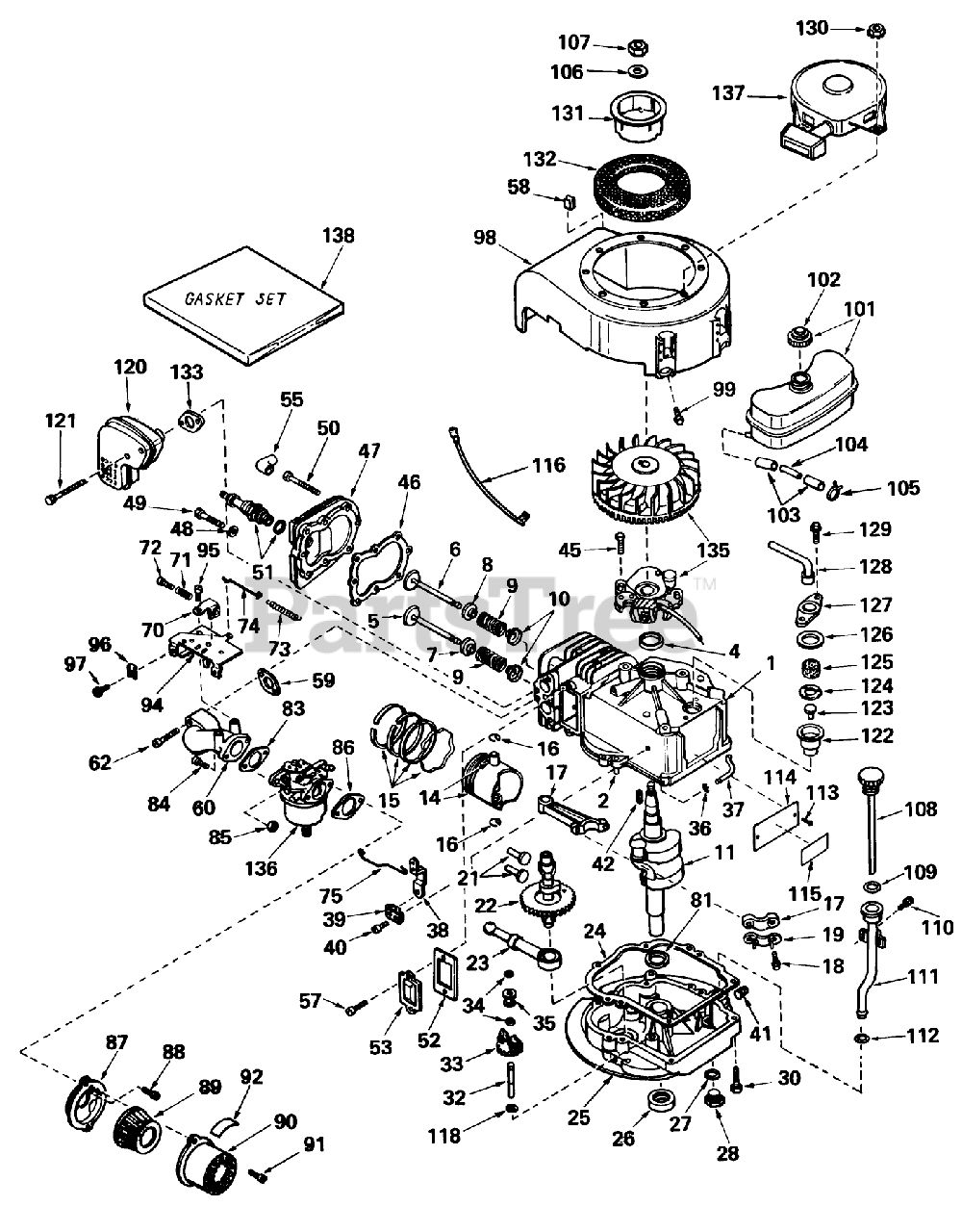 Tecumseh riding best sale mower parts