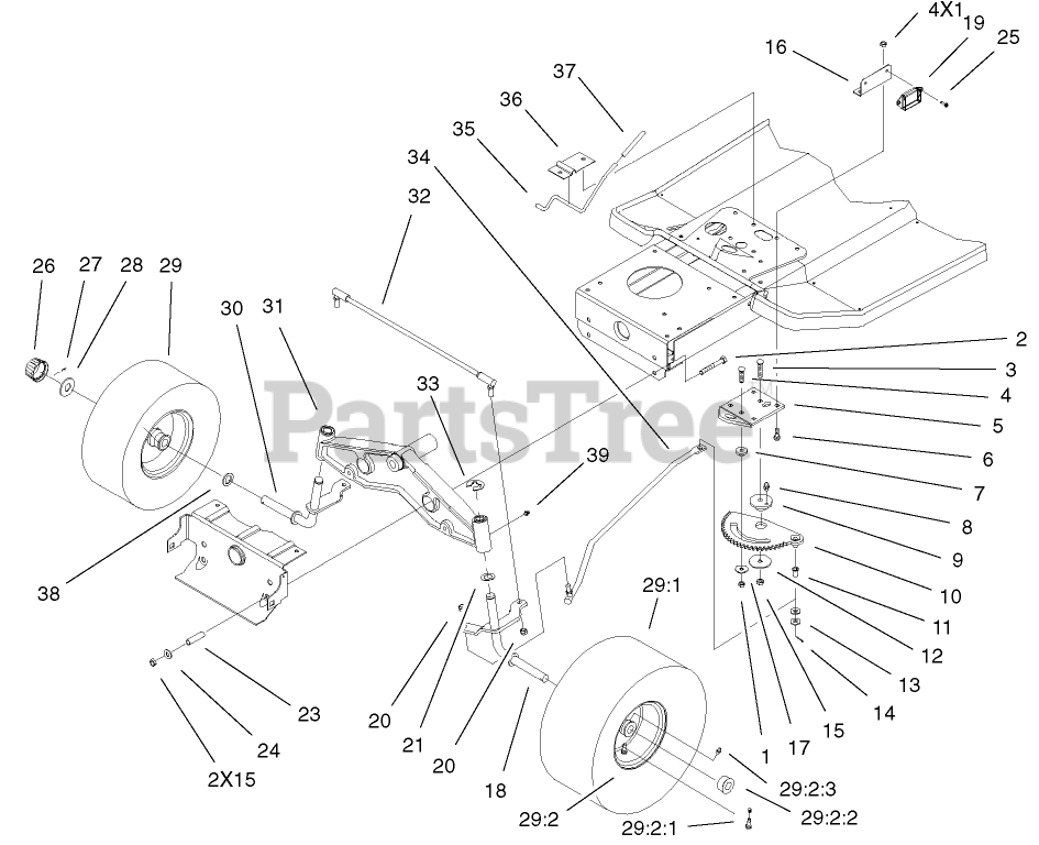 Toro 71228 (17-44 HXL) - Toro Lawn Tractor (SN: 210000001 - 210999999 ...