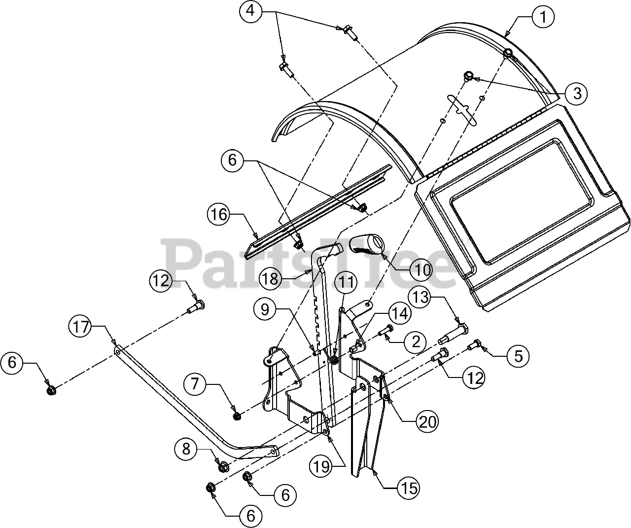 Troy-Bilt 21D-64M8766 - Troy-Bilt Bronco CRT Tiller (2016) Tine Shield ...