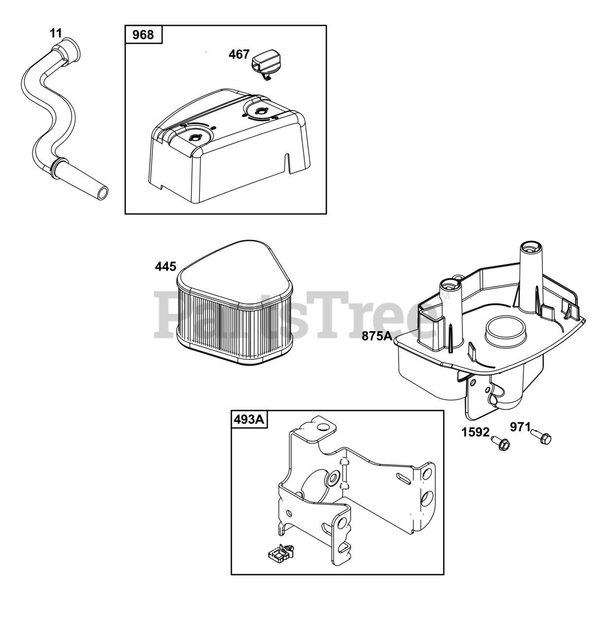 Briggs & Stratton 125P02-0070-F1 - Briggs & Stratton Vertical Engine ...