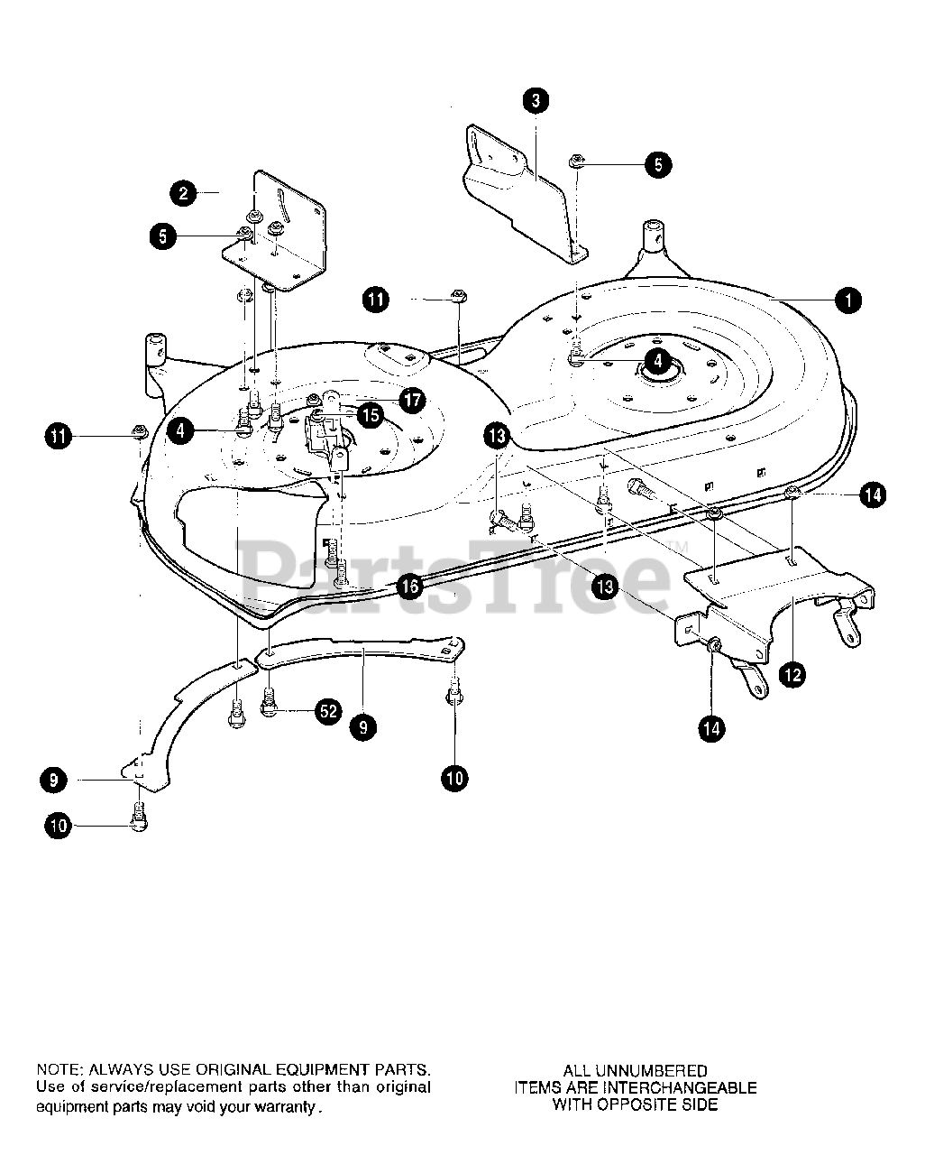 Scotts mower deck discount parts