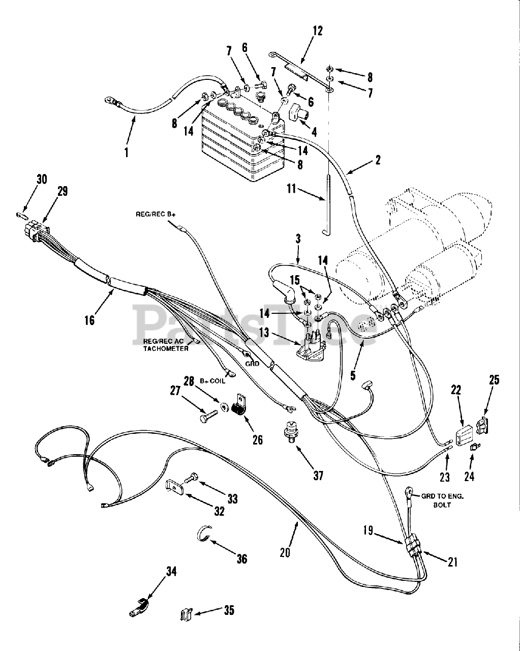 Toro 31-14K804 (414-8) - Toro Garden Tractor (1989) ELECTRICAL SYSTEM ...