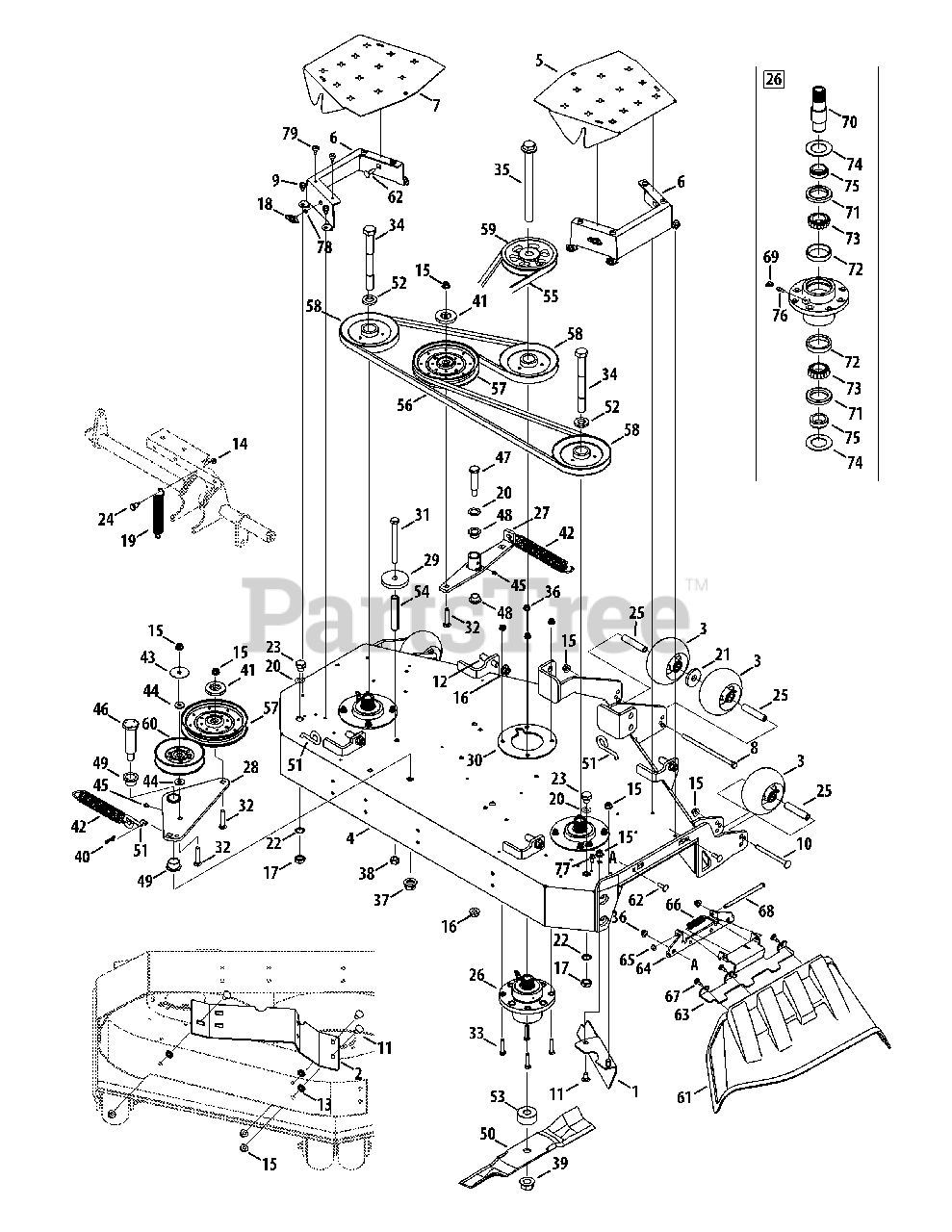 Cub Cadet L60 Kw 53yi2rtd050 Cub Cadet 60 Tank Zero Turn Mower Kawasaki 2015 Mower Deck 7003