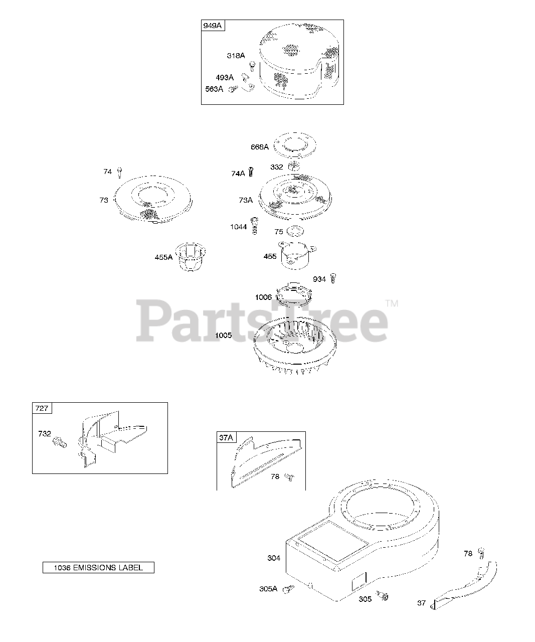 Briggs & Stratton 286707-0420-01 - Briggs & Stratton Vertical Engine ...