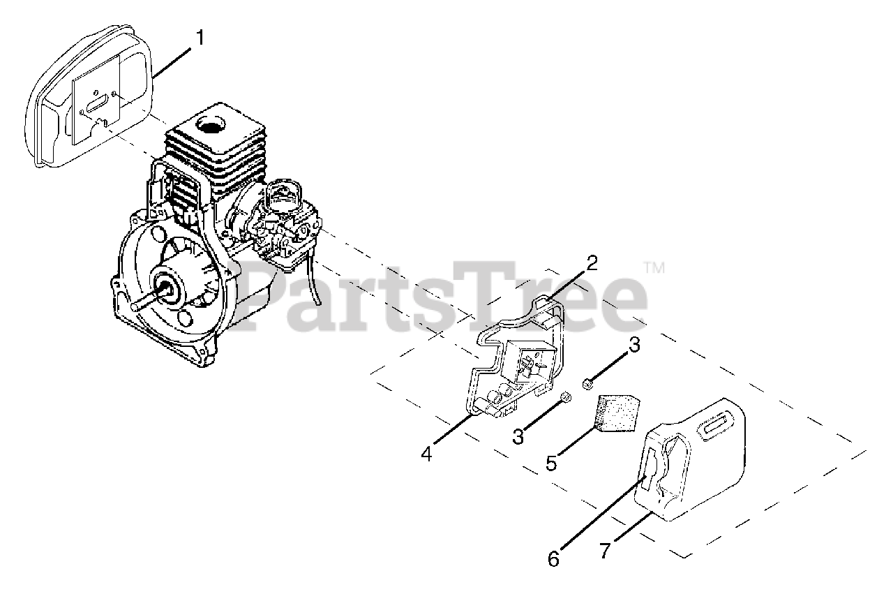 Ryobi Ry 70107 A Ryobi String Trimmer Air Box Muffler Assembly Parts
