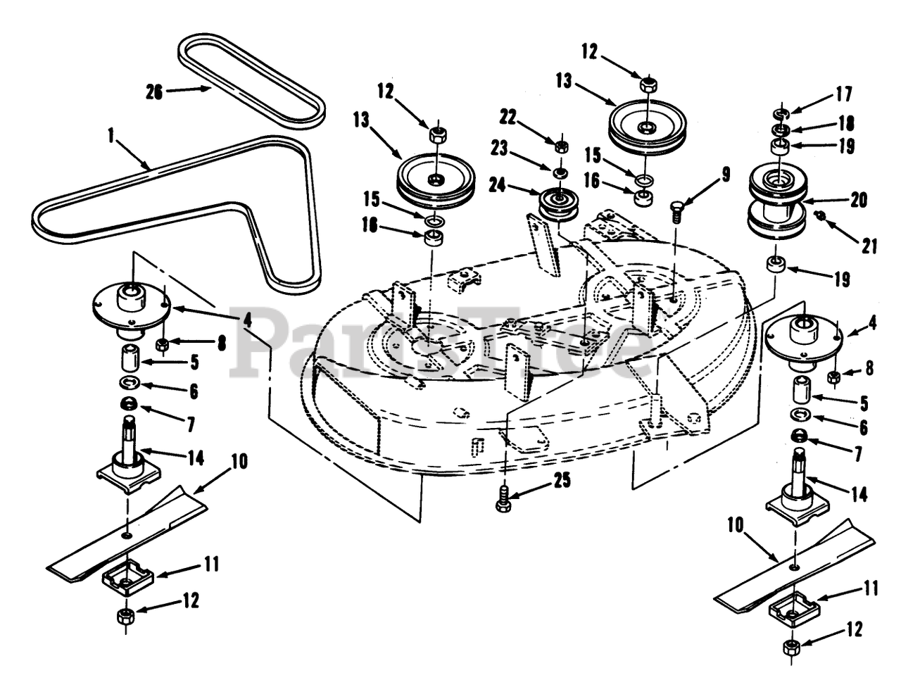 Toro 05 38sy02 Toro 38 Side Discharge Mower Deck Sn 010000001