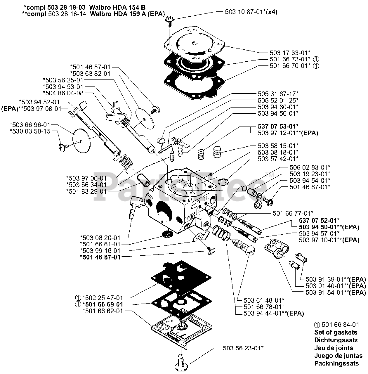 Husqvarna 351 EPA - Husqvarna Chainsaw (1999-09) Carburetor Parts Parts ...
