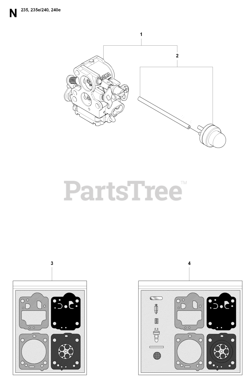 Husqvarna 235 E Husqvarna Chainsaw Sn 20080100001 20091400000 Carburetor Parts Lookup