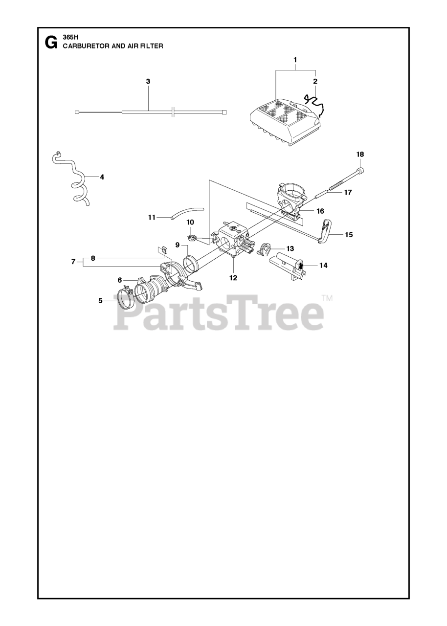 Husqvarna 365 H Husqvarna Chainsaw Carburetor And Air Filter Parts Lookup With Diagrams Partstree