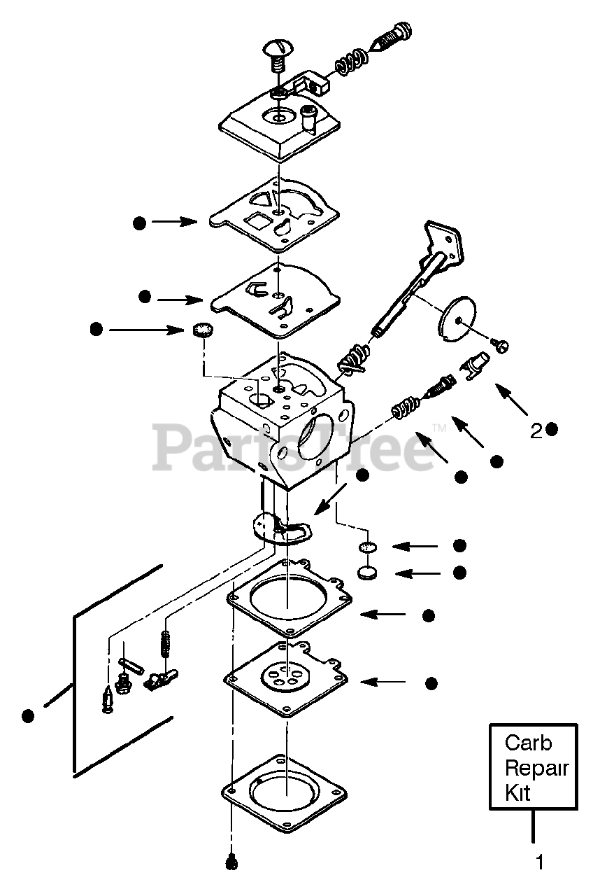 Weed Eater GBI 22 V Weed Eater Blower Carburetor Assembly WT141A