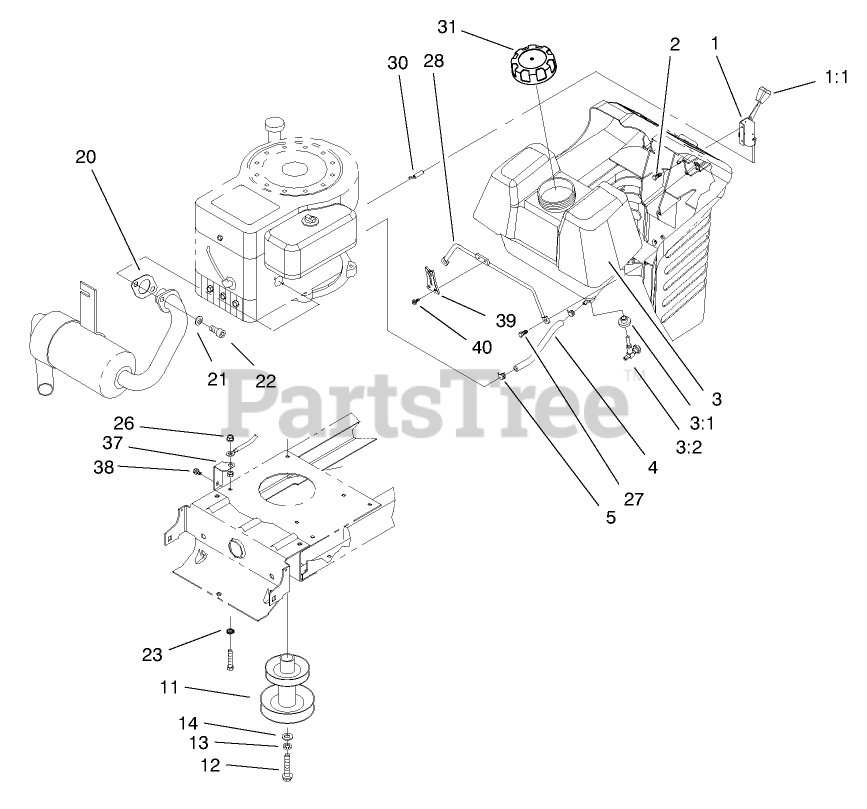 Toro 71189 (12-32 XL) - Toro Lawn Tractor (SN: 089000001 - 089999999 ...