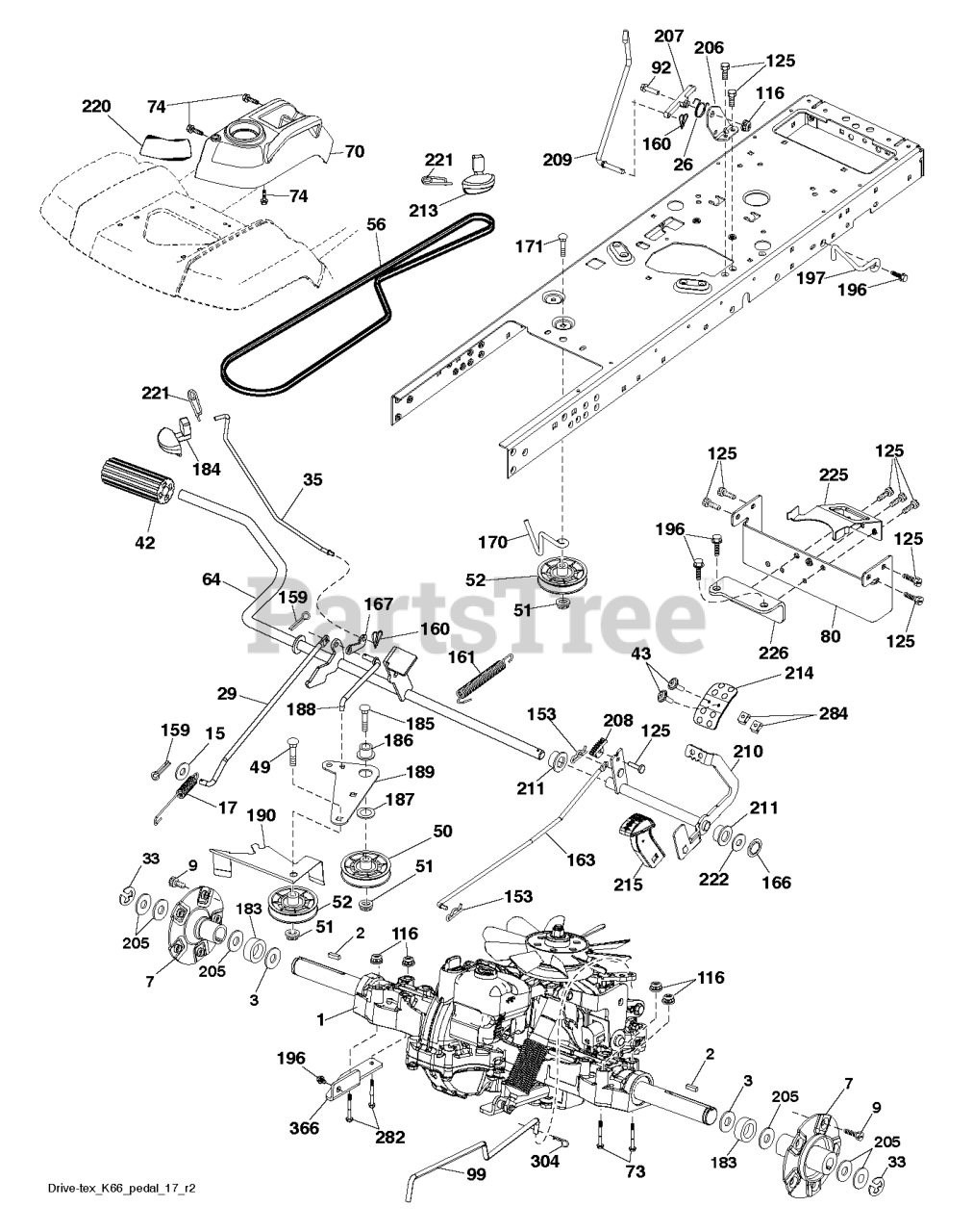 Husqvarna Gt 52 Xlsi 960430178 01 Husqvarna 52 Garden Tractor 2015 09 Drive Parts Lookup 9171