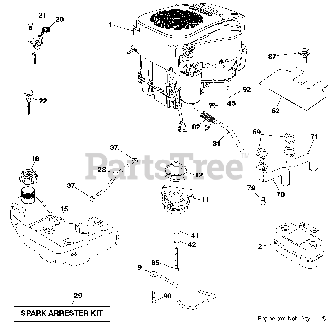 Husqvarna YTH 24K48 (960450035-00) - Husqvarna 48