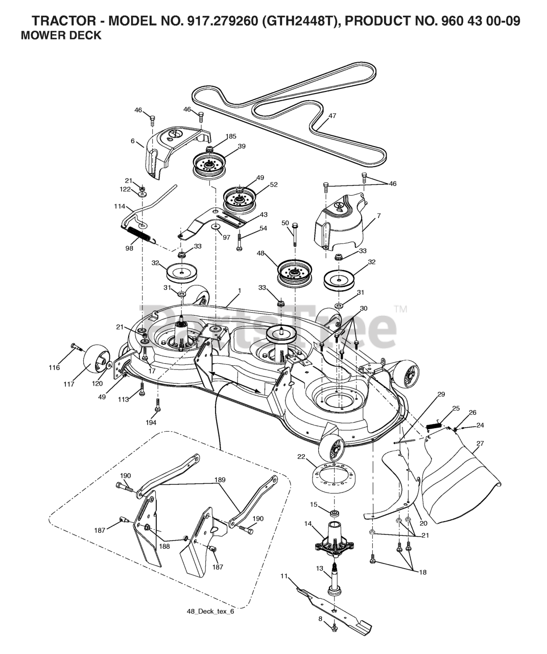 Husqvarna GTH 2448 T (917279260) - Husqvarna 48