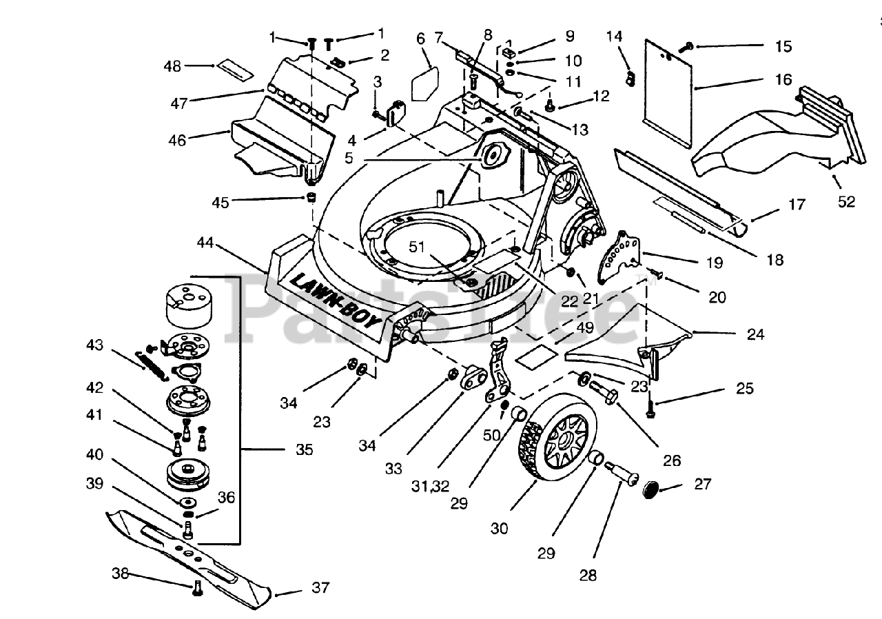 Lawn-boy 10591 - Lawn-boy M-series Walk-behind Mower (sn: 005900001 