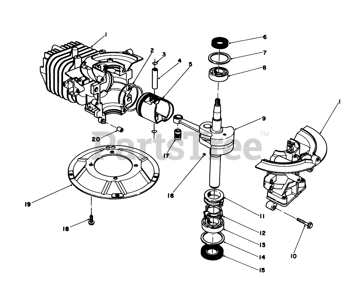 Toro 59255 Toro Replacement Engine, 2Cycle Zone Start (SN 004000001