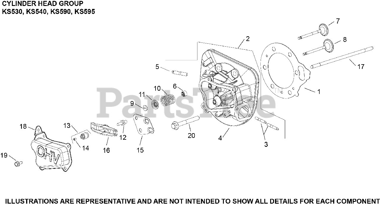 Kohler KS540-3011 - Kohler 5400 Series Engine, Made for MTD, 18hp, 13 ...