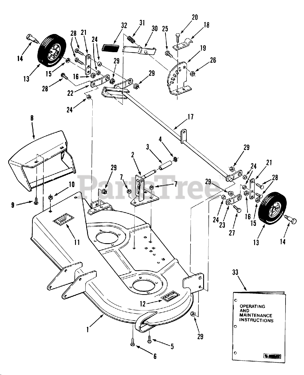 Toro 23-05BP01 (A-51) - Toro Rear-Engine Riding Mower (1982) 32 In/81 ...