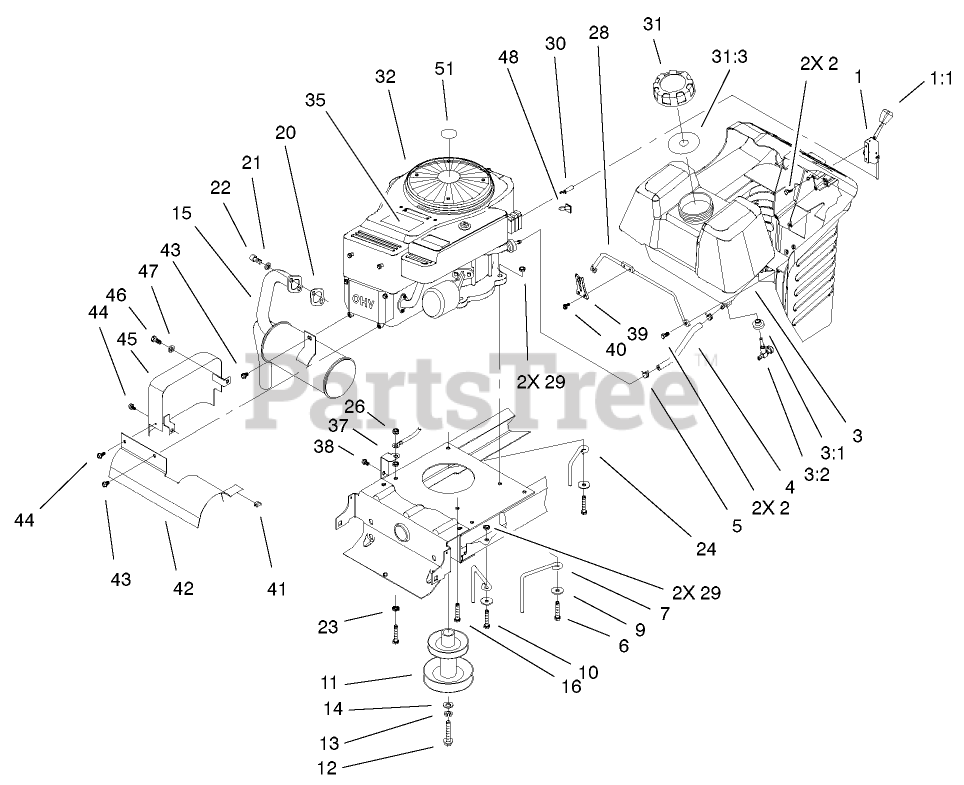 Toro 71227 (16-38 HXL) - Toro Lawn Tractor (SN: 210000001 - 210999999 ...