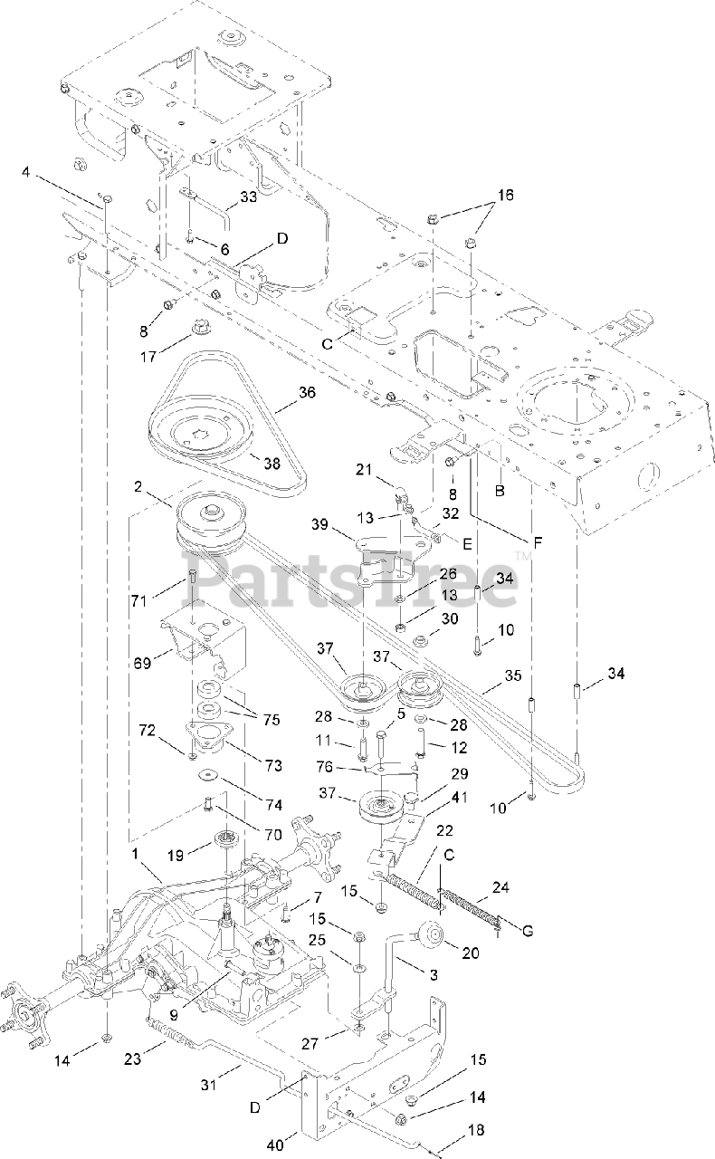 Toro lx460 drive discount belt