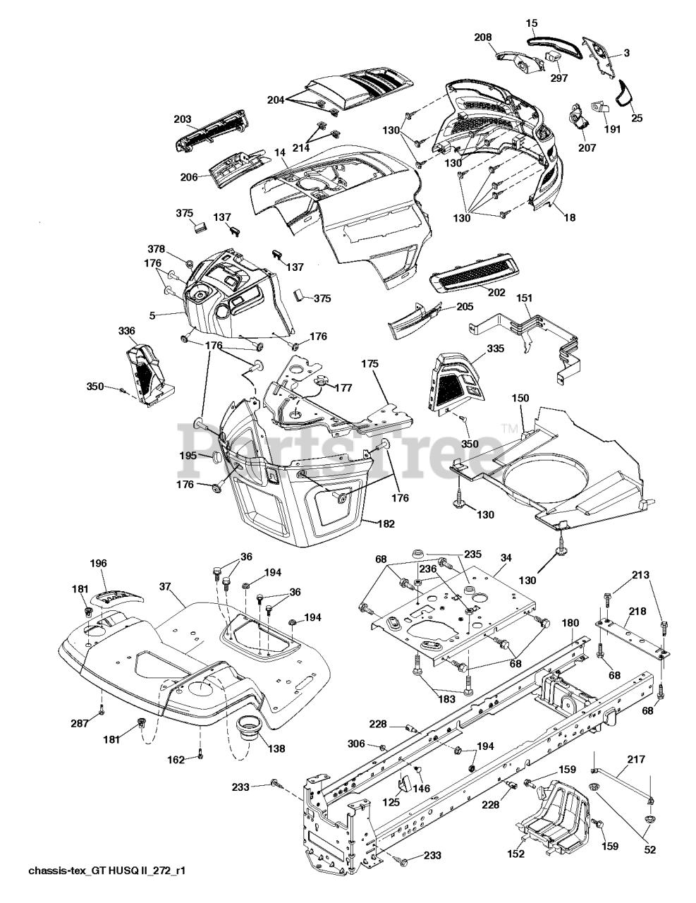 Husqvarna YTH 24V48 (960450063-01) - Husqvarna 48