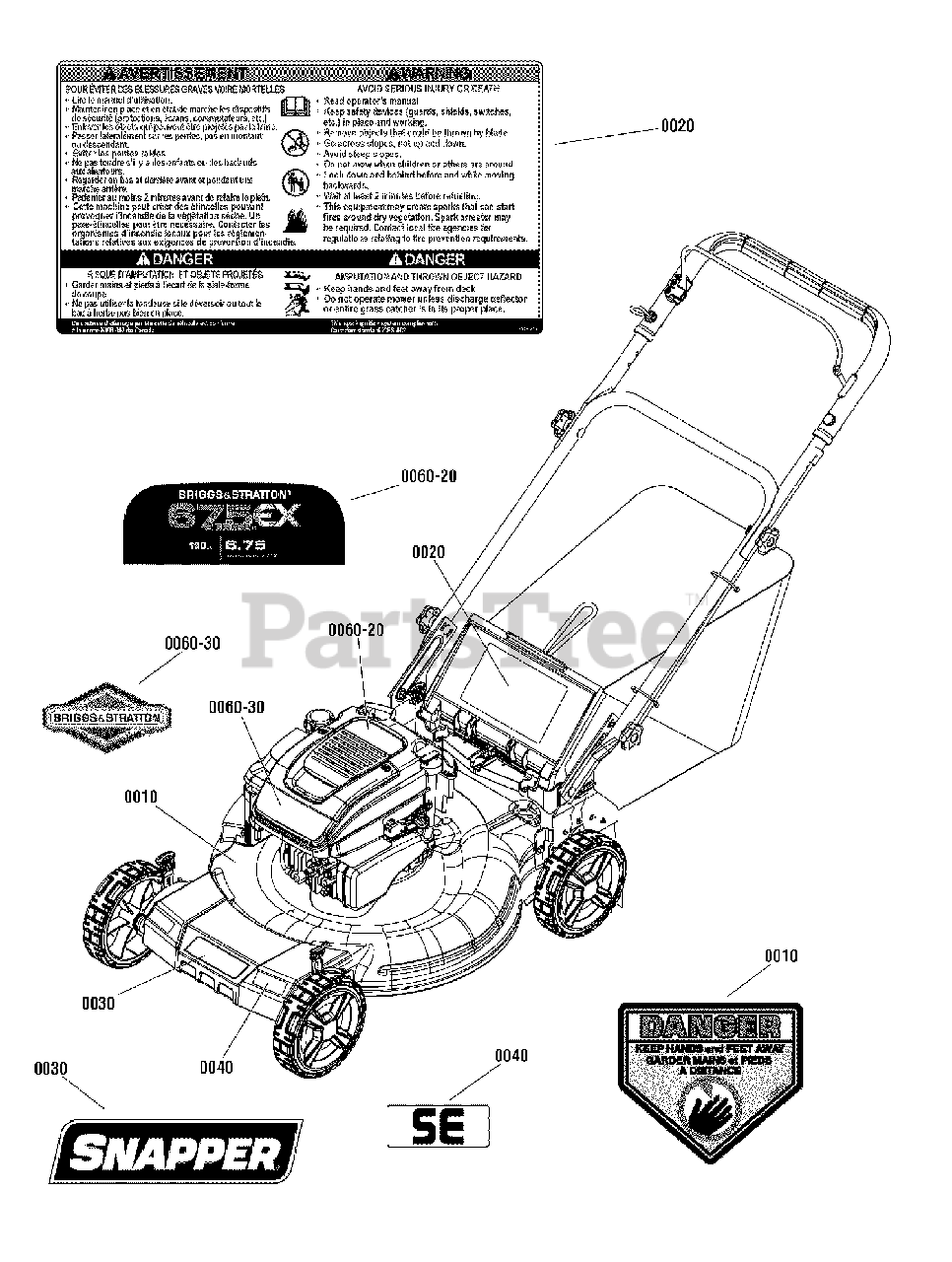 Snapper S 22675 (7800828) Snapper 22" WalkBehind Mower, 6.75hp