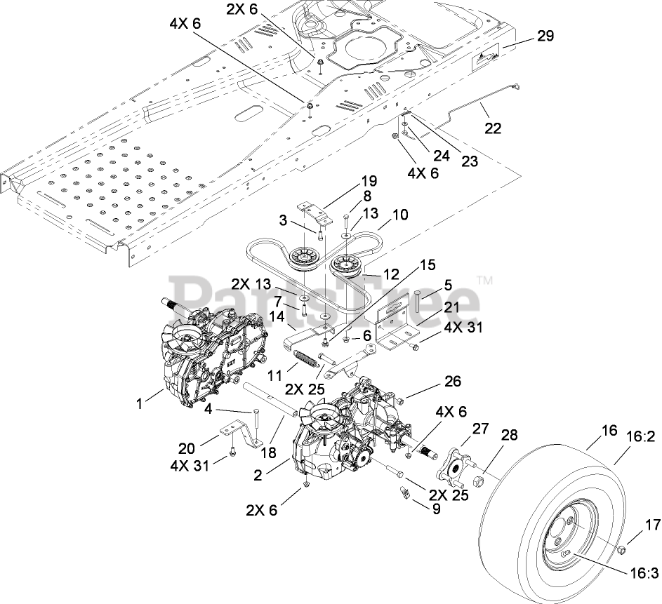 Toro Zero Turn Mower Parts Diagram