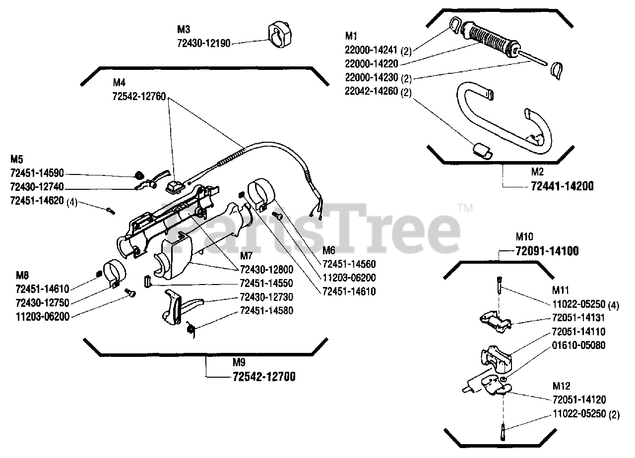 Shindaiwa T 350 Shindaiwa String Trimmer Handle Throttle Lever Parts Lookup With Diagrams 1613