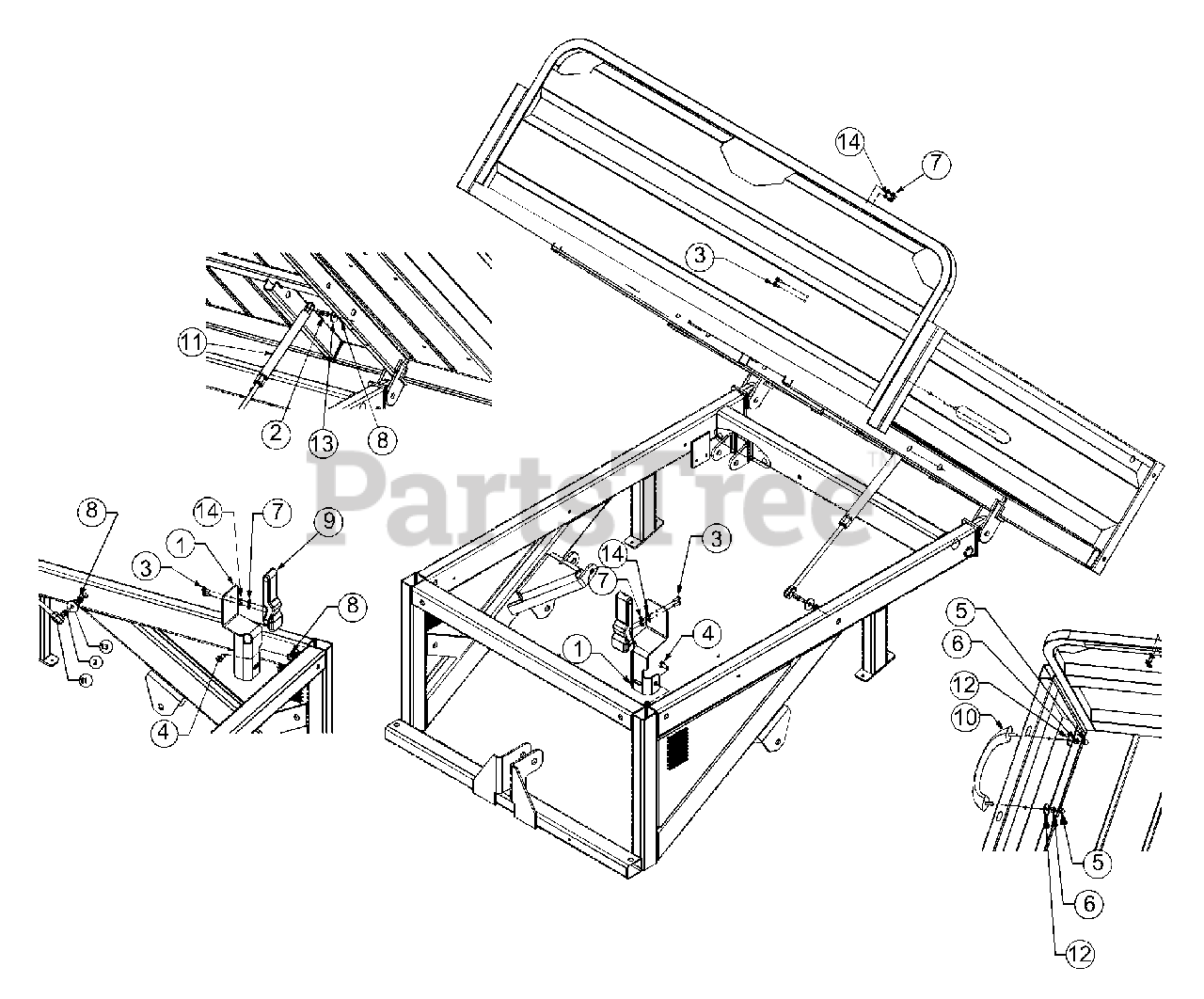 Cub Cadet Big Country 430 37ar430 100 Cub Cadet 4x2 Utility Vehicle Bed Lift Parts Lookup 4576