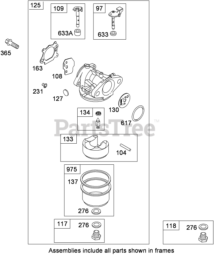 Toro recycler deals 22 parts carburetor